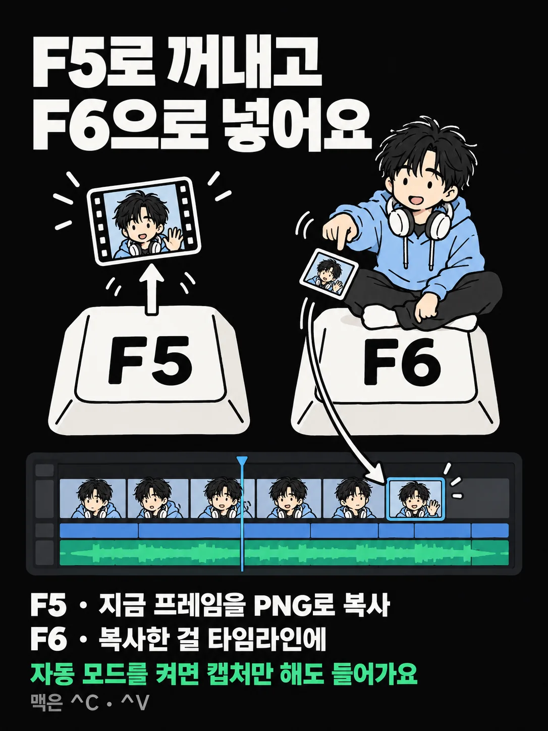 F5로 꺼내고 F6으로 넣기 — v1 시간계산·프레임 복사 GIF 대체